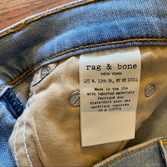 Rag & Bone Stevie Jeans in Bryn with Ankle Tie Detailing Size 25 - Picture 5 of 9